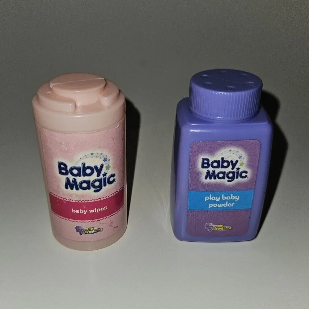 Baby Magic Powder Wipes New Adventures 2012 Doll Accessory Toy Lot Pretend Play